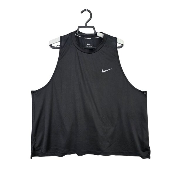 Womens Nike Black Running Tank Top Dri-Fit Sleeveless Athletic Polyester Size 3X - Picture 1 of 8